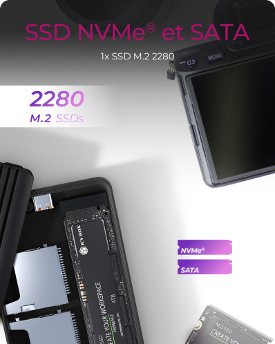 ICY BOX IB-CR602M-C31 M.2 Boîtier SSD + lecteur de carte 180765-07