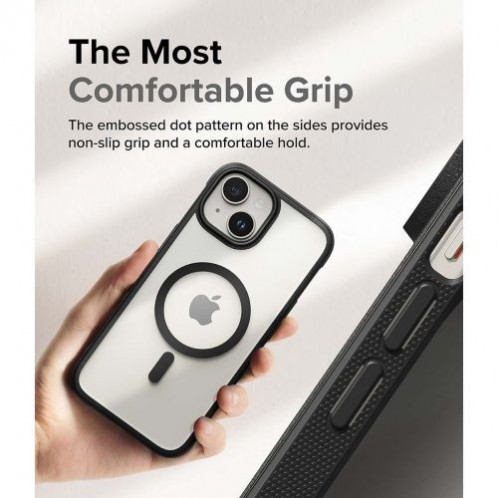 Ringke iPhone 15 Plus Case Fusion Bold Magnetic Matte Clear/ Black DI1081122-015