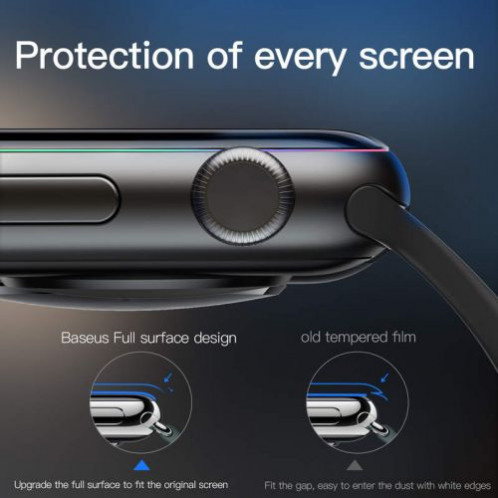 Baseus iWatch 0.23 mm curved-screen T-Glass screen crack-resistant edges 42 mm Black (SGAPWA4-D01) DA217550-012
