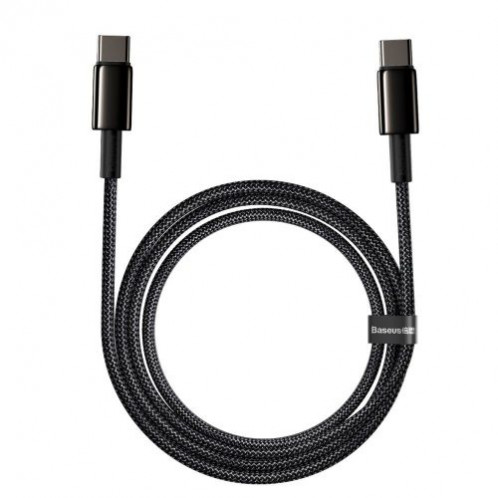 Baseus Type-C Type-C cable Tungsten Gold Fast charging and data 100W (20V/5A) 2m Black (CATWJ-A01) DA394915-013