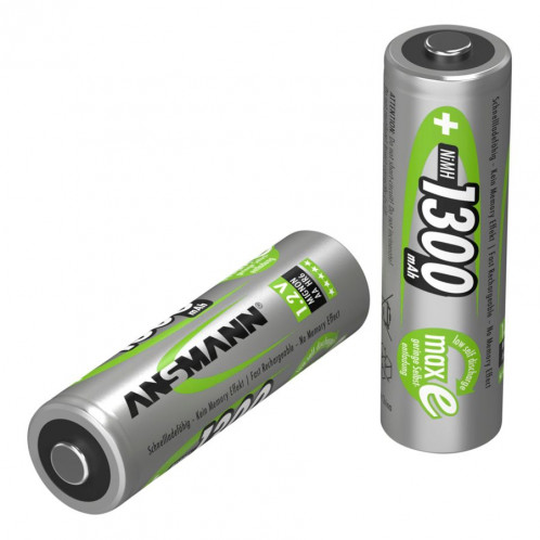 Ansmann chargeur Basic II incl. 2 x AA 1300mAh 1001-0119-01 676937-06