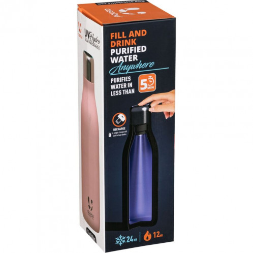 Asobu UV-Light Bottle Pink, 0.5 L 766607-03