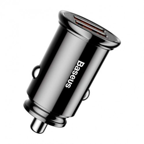 Baseus Car Charger Circular Plastic A+A Dual Quick Charge 3.0 30W Black (CCALL-YD01) DA547606-010
