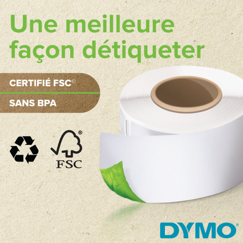 Dymo Etiquettes adresse 2x 260 36 x 89mm blanc 99012 123438-014