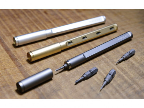 Mininch Tool Pen mini Aplus Edition Snow Silver Kit tournevis de précision ACSMCH0002-04