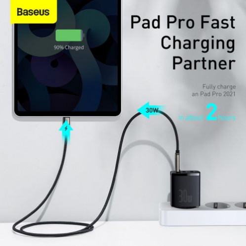 Baseus Travel Charger Compact Quick Charger U+U+C PD3.0, QC 3.0 30W EU Black (CCXJ-E01) DA897422-015