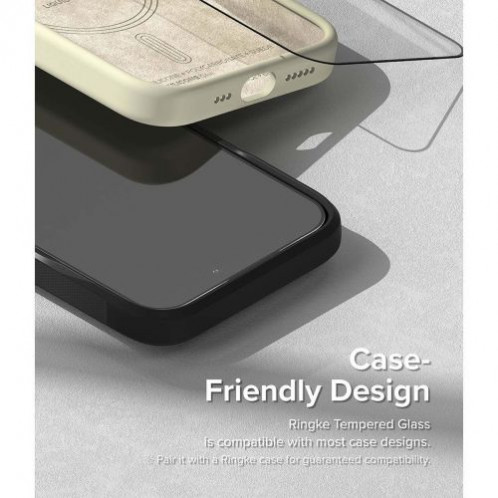 Ringke iPhone 15 Plus Screen Protector Premium Tempered Glass 9H with installation jig Transparent DI458215-014
