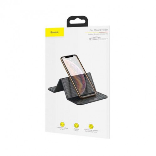 Baseus Car Tool Folding Bracket Antiskid Pad Self-adhesive Holder Nanopad Black (SUWNT-01) DA305841-013