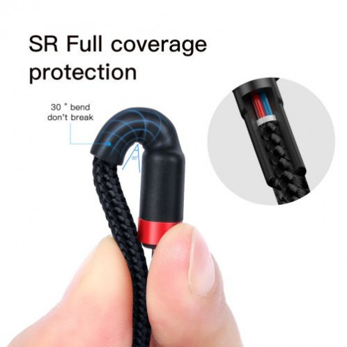 Baseus Type-C Type-C cable Cafule PD2.0 60W Flash charging (20V 3A) 1m Red/Black (CATKLF-G91) DA207856-014