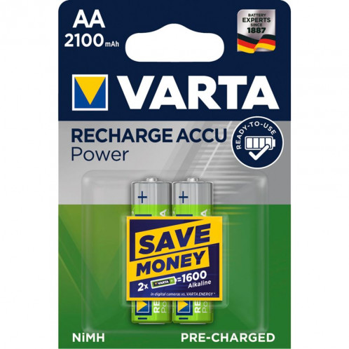 10x2 Varta Piles rechargeables NiMh 2100 mAh Mignon 498813-03