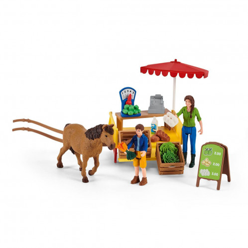Schleich Vie à la ferme 42528 Etal mobile de la ferme 607273-027