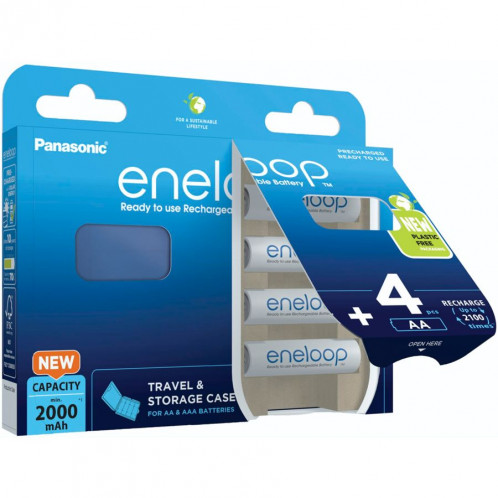 1x4 Panasonic Eneloop Mignon AA 2000mAh + Akkubox BK-3MCDEC4BE 762610-04