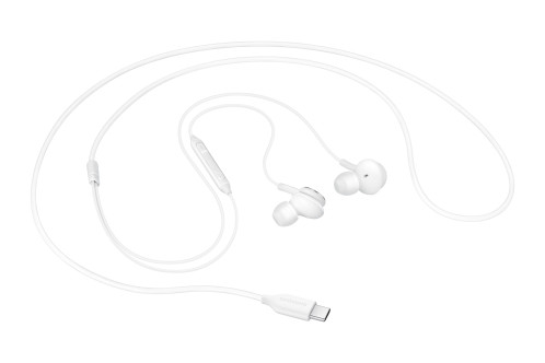 Samsung EO-IC100BWE Écouteur AKG Intra Auriculaire Connecteur Type C, Blanc, Télécommande (Emballage Original) 270062-018