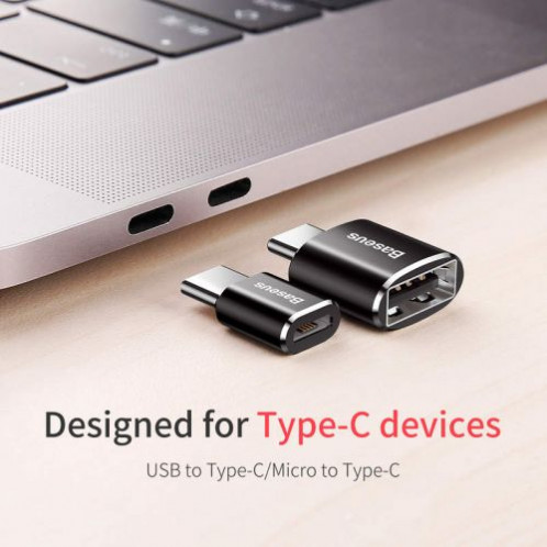 Baseus Converter Micro Female To Type-C Male Black (CAMOTG-01) DA141978-06