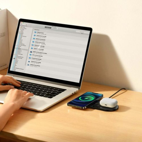 Baseus Wireless Charger Digital LED Display, Dual charging platform, with Type-C cable, 20W, Black (WXSX010101) DA1599411-012