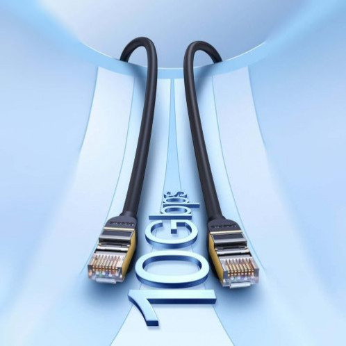 Baseus Network Cable High Speed (CAT7) of RJ45 (round cable) 10 Gbps, 1m Black (WKJS010101) DA191374-017
