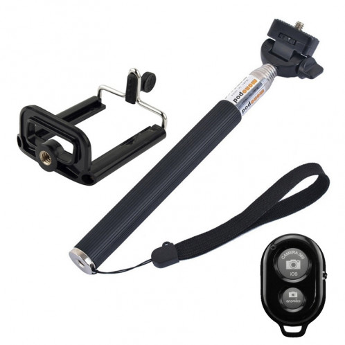 Moniteur extensible de Selfie de poche avec Bluetooth Remote Shutter + Clip Holder Set pour GoPro HERO4 / 3 + / 3/2/1 / SJ4000 / Téléphone mobile SM24490-06