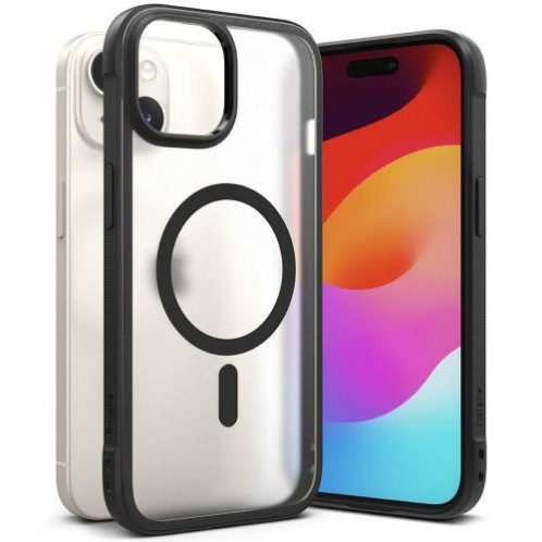 Ringke iPhone 15 Plus Case Fusion Bold Magnetic Matte Clear/ Black DI1081122-015
