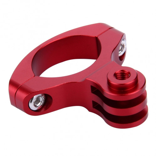 PULUZ Ensemble d'adaptateur de guidon en aluminium à bicyclette pour GoPro HERO5 / 4/3 + / 3/2/1, Xiaoyi, etc. Caméras sportives (rouge) SP193R2-06