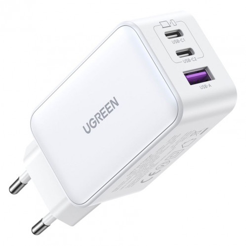 UGREEN Nexode USB-A+2*USB-C 65W GaN Tech Fast Charger White 784429-06