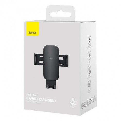 Baseus Car Mount Metal Age II Gravity on the vertical and horizontal ventilation grill Black (SUJS000001) DA608103-015