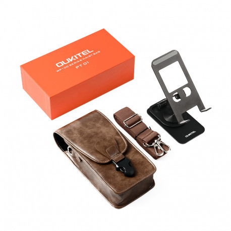 Étui Pour Oukitel WP100 (Cuir, fourni avec supports) Marron PT01-2-01