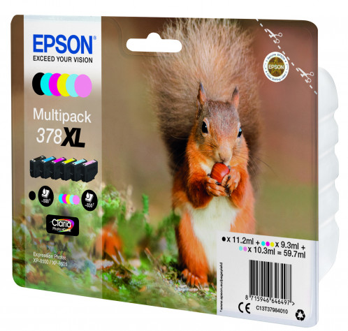 Epson Multipack Claria Photo HD T 378 XL (6 couleurs) T 3798 322982-04