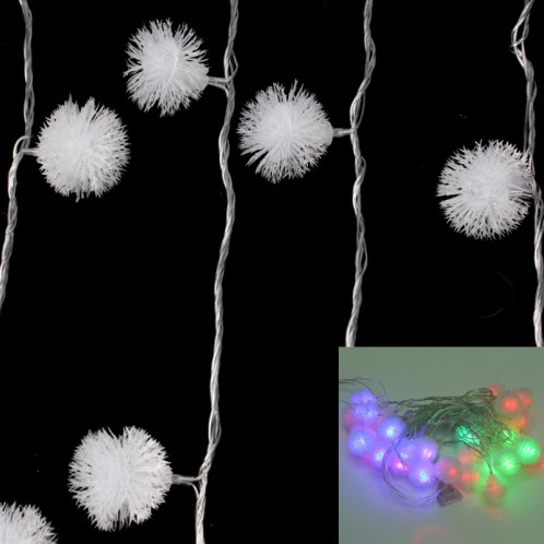 Pendentifs de boule de neige multicolores Lumières à cordes décoratives de 30 LEDs 7m (bouchon AC 12-240V / EU) (blanc) SP43346-00