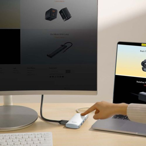 Baseus HUB Lite Series 6-in-1 Multifunctional (Type-C to 2x USB 3.0 / Type-C / HDMI 1.4 / SD/TF) White (WKQX050102) DA1754249-017