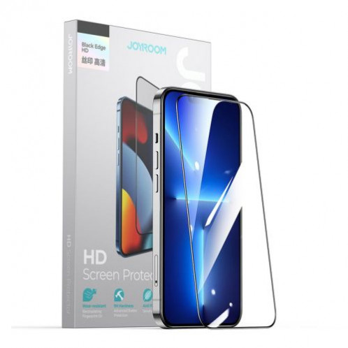 Joyroom iPhone 14 Plus Knight Full Screen Tempred Glass 9H, 2.5D with Frame, Transparent (JR-H03) DO293751-02