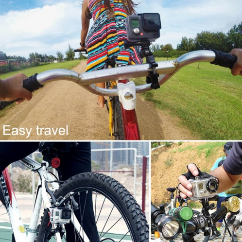 PULUZ Support universel de guidon de moto de vélo avec vis pour GoPro HERO5 / 4/3 + / 3/2/1 (noir) SPPU010-08