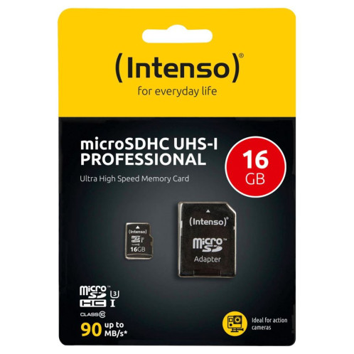 Intenso microSDHC 16GB C10 UHS-I Professionel + adapt. 478291-04
