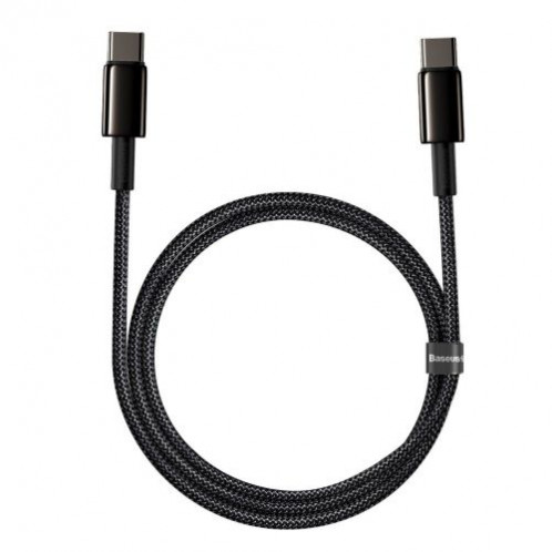 Baseus Type-C Type-C cable Tungsten Gold Fast charging and data 100W (20V/5A) 1m Black (CATWJ-01) DA357601-013