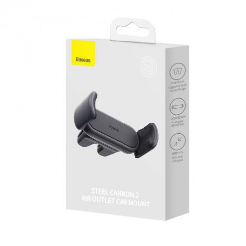 Baseus Car Mount Steel Cannon 2 Smartphone holder for the ventilation grille from 4.7 to 6.76 inch, Black (SUGP000001) DA46821-012