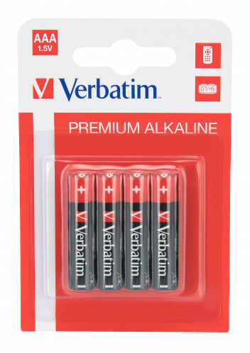 1x4 Verbatim Alkaline Batterie Micro AAA LR 03 49920 155017-04