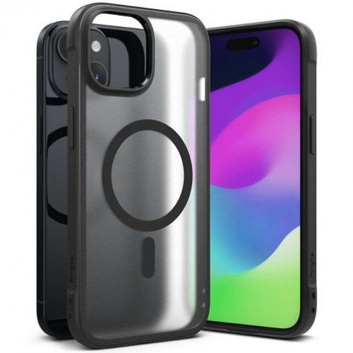 Ringke iPhone 15 Plus Case Fusion Bold Magnetic Matte Clear/ Black DI1081122-015