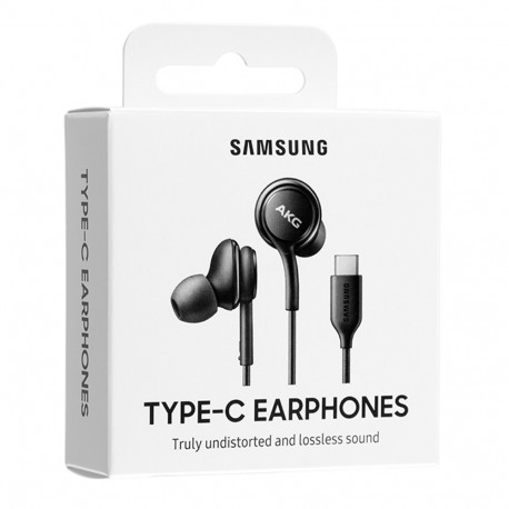 Samsung EO-IC100BBEGEU Écouteur AKG Intra Auriculaire Connecteur Type C, Noir, Télécommande (Emballage Original) 270123-018