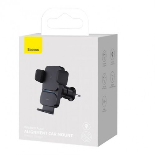 Baseus Car Mount Wireless Charger Wisdom Auto Alignment Air Outlet base QI 15W Black (CGZX000001) DA2116651-016