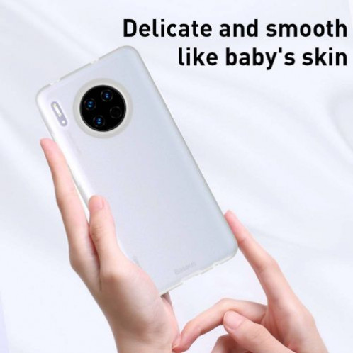 Baseus Huawei Mate 30 case Jelly Liquid Silica Gel Transparent Black (WIHWMATE30-GD01) DA020962-09