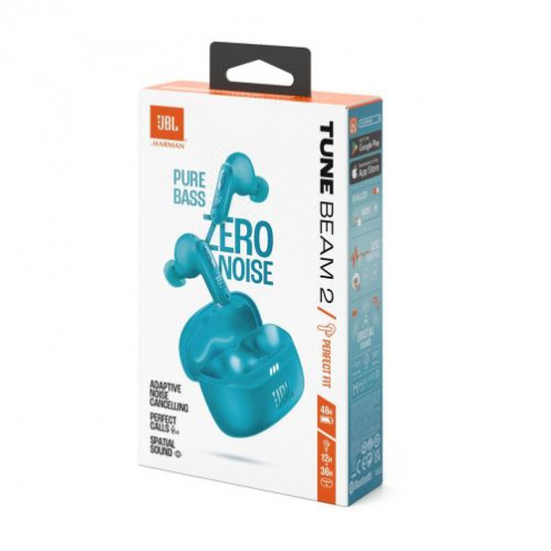 JBL Tune Beam 2 TWS Bluetooth Wireless In-Ear Earbuds Teal EU DB6700701-02