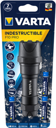 Varta Indestructible F10 Pro 6 Watt LED Alu 300 Lumière 535523-04