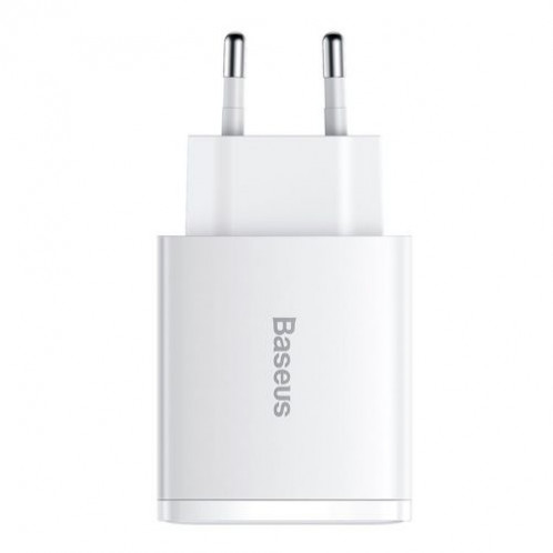 Baseus Travel Charger Compact Quick Charger U+U+C PD3.0, QC 3.0 30W EU White (CCXJ-E02) DA91562-015