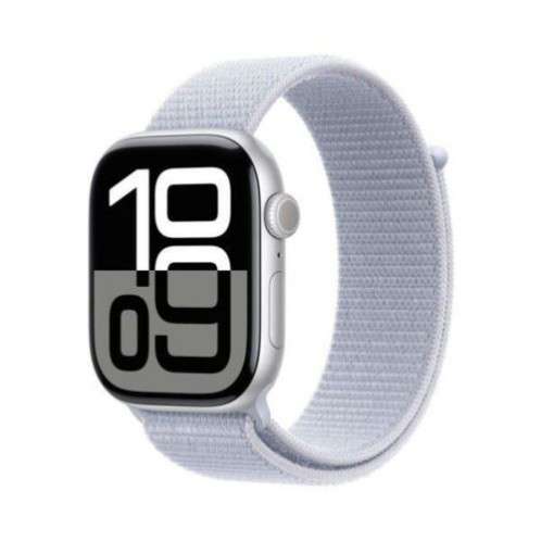 Apple Watch Series 10 GPS 46mm Silver Alu case, Blue Cloud Sport Loop EU MWWN3 DP35600175-01
