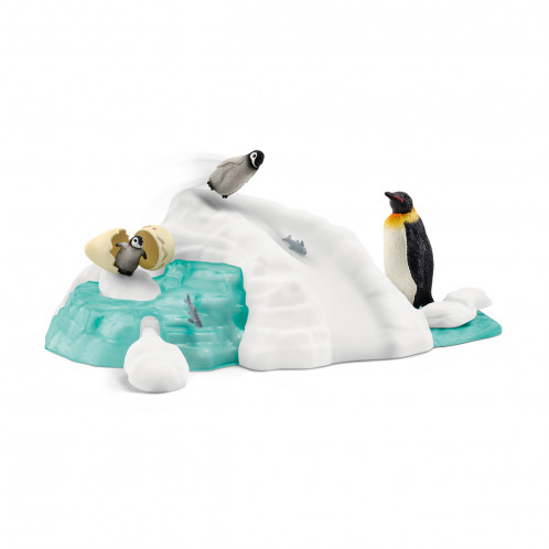 Schleich Animaux sauvages 42661 Famille pingouin sur banquise 876108-010