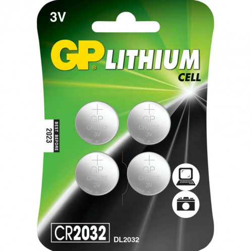 1x4 GP CR 2032 Lithium 3V 217149-01