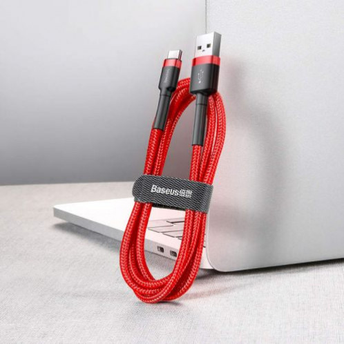 Baseus Type-C Cafule cable 3A 1m Red + Red (CATKLF-B09) DA192729-09