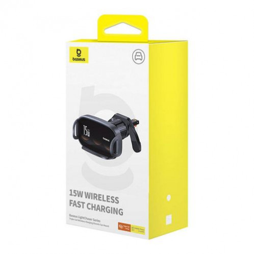 Baseus Car Charger LightChaser Series Inductive 15W holder for Air Vent, Black (BS-CM029) DA268297-02