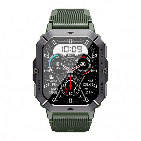 Oukitel BT101 (Montre Connectée Robuste 2.02'' Réponds aux appels) Vert OBT101_GRN-01