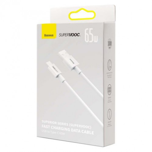 Baseus Type-C Superior Series SUPERVOOC 65W, 1m White (CAYS000902) DA323211-05