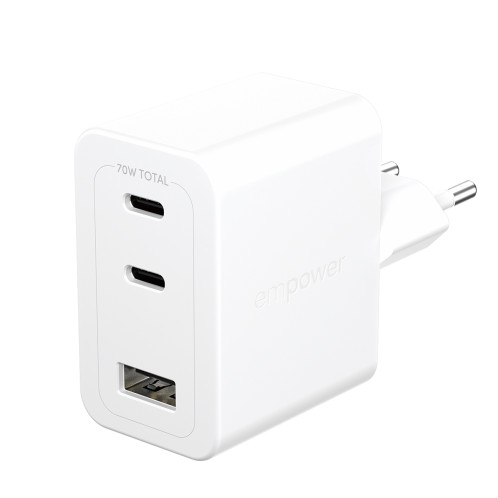 PanzerGlass empower 70W Charger 2x USB-C 1x USB-A White 198209-06